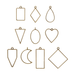 10подвески из легкого сплава с открытой спиной, принадлежности для наполнения, для эпоксидной смолы, изготовление ювелирных изделий из смолы, разнообразные