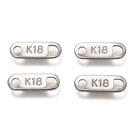 304 из нержавеющей стали вкладки ломтик цепи, овал со словом k 18