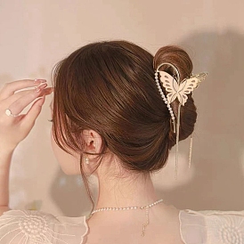 Alloy Enamel Claw Hair Clips, Butterfly