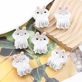 Rabbit Shape Claw Hair Clips, Cellulose Acetate Ponytail Hair Clip for Girls Women