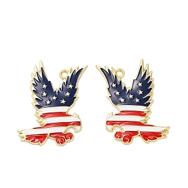 Подвески из сплава с эмалью ко дню независимости, орел с подвеской в виде флага США