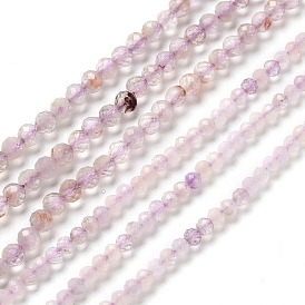 Природный аметист нитей бисера, граненые, круглые