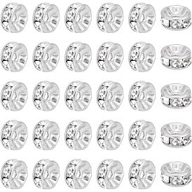 316 хирургические дистанционные бусины из нержавеющей стали, со стразами, диск