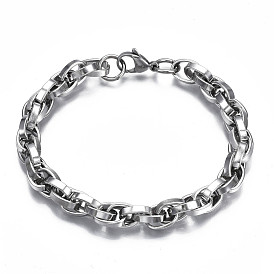 201 bracelet chaîne en acier inoxydable pour hommes femmes