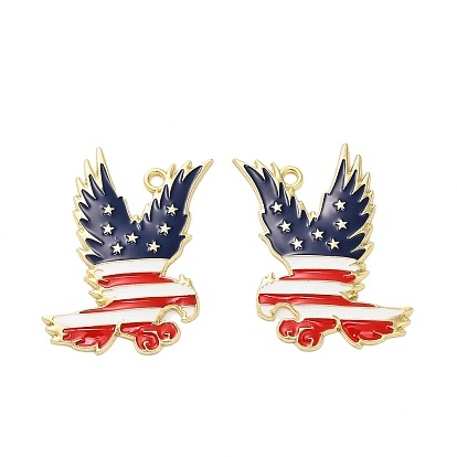 Подвески из сплава с эмалью ко дню независимости, орел с подвеской в виде флага США