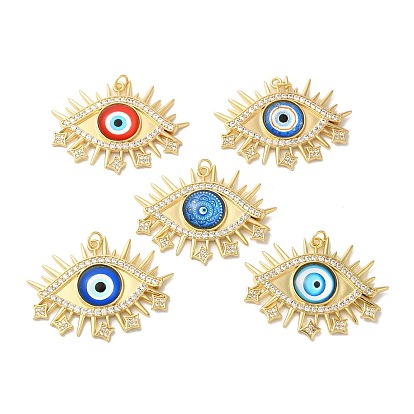 Стойки обшивки латунь кубического циркония подвески, со стеклом, без кадмия и без свинца, долговечный, злые глаза, с целью перехода в кольце