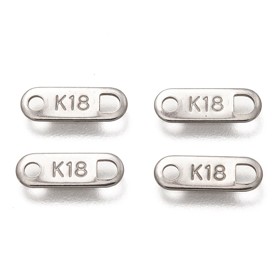 304 из нержавеющей стали вкладки ломтик цепи, овал со словом k 18
