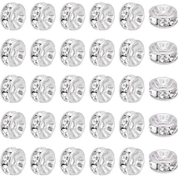 316 хирургические дистанционные бусины из нержавеющей стали, со стразами, диск