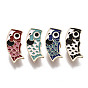 Alloy Brooches, Enamel Pin, with Butterfly Clutches, Fish Flags, Light Gold