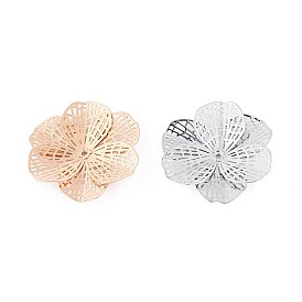 Шапочки и конусы для бусин, латунные, цветок