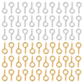 600 шт. 2 цвета железный винт с ушком, за половину пробурено бисера