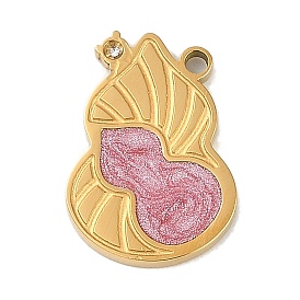 Ионное покрытие (ip) 304 подвески из нержавеющей стали с эмалью, со стразами, Горлянка