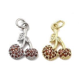 Латунные микро проложить кубического циркония подвески, без кадмия, без никеля и без свинца, черри прелести, с целью перехода в кольце