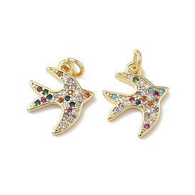 Латунные микро проложить кубического циркония подвески, птица, с целью перехода в кольце, без свинца и без кадмия, долговечный