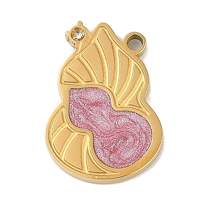 Ионное покрытие (ip) 304 подвески из нержавеющей стали с эмалью, со стразами, Горлянка