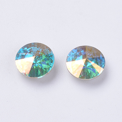 Glas zeigte zurück Strass, Rivoli Strass, Klasse A, zurück vernickelt, Kegel