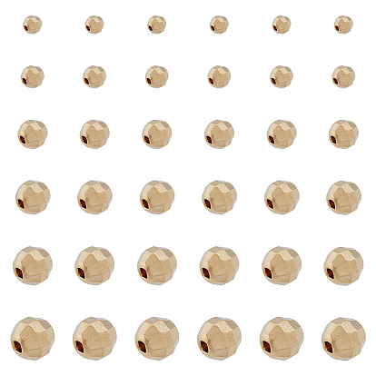 120 шт. 6 стили латунные бусины-проставки, долговечный, граненые круглые