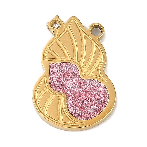 Ионное покрытие (ip) 304 подвески из нержавеющей стали с эмалью, со стразами, Горлянка