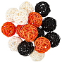 15Pcs 3 Colors Wicker Rattan Balls, Decorative Orbs Vase Fillers, for Craft, Party, Wedding Decoration