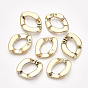 UV Plating ABS Plastic Linking Rings, Quick Link Connectors, For Curb Chains Making, Unwelded