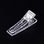 Transparent Plastic Alligator Hair Clips, with Iron Spring, Hair Accessories for Girls, Rectangle