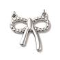 304 Verbindungsanhänger aus Edelstahl, bowknot Links, mit Ringe springen
