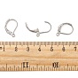 304 Stainless Steel Leverback Earring Findings, with Loop, 15x10x1.5mm, Hole: 1.5mm