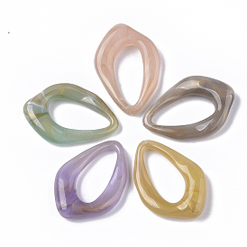 Acrylic Pendants, Two Tone, Teardrop