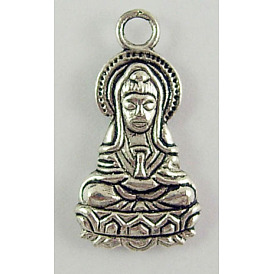 Tibetan silver Pendant, Lead Free and Cadmium Free, Bodhisattva Shape