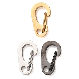 304 Stainless Steel Push Gate Snap Keychain Clasp Findings