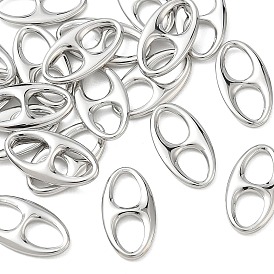 Shegrace Messing-Verbinder-Anhänger, oval Links, cadmiumfrei und bleifrei und nickelfrei