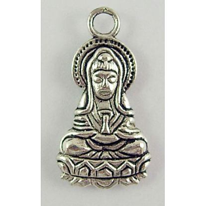 Tibetan silver Pendant, Lead Free and Cadmium Free, Bodhisattva Shape