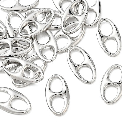 Shegrace Messing-Verbinder-Anhänger, oval Links, cadmiumfrei und bleifrei und nickelfrei