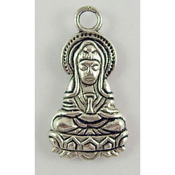 Tibetan silver Pendant, Lead Free and Cadmium Free, Bodhisattva Shape
