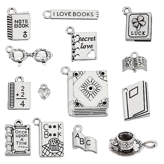 56 шт. 14 стили книги тематика тибетский стиль сплав подвески, разнообразные