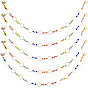 6 шт сплав эмаль радуга подвеска вязание ряд счетчик цепочек, Акриловые числа и стеклянные бусины для вязания встречных цепочек