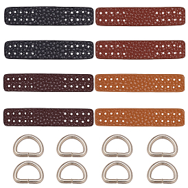 4 сумки 4 цвета искусственная кожа подвесные застежки, с застежками из сплава D, золотой свет