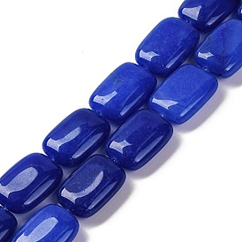 Natural Lapis Lazuli Beads Strands, Dyed, Rectangle