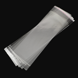 Bolsas de celofán del opp, Rectángulo, 31x9 cm, agujero: 8 mm, espesor unilateral: 0.035 mm, medida interior: 25x9 cm