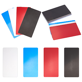 Nbeads 20 шт. 4 цвета алюминиевые пустые визитки, для лазерной гравировки визитных карточек на заказ