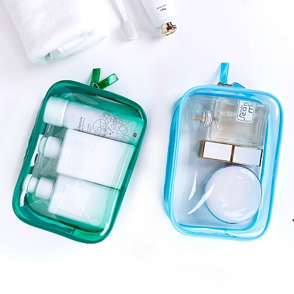 Портативная сумка для хранения макияжа из ПВХ, прозрачная, водонепроницаемая, с цепочкой, для ванной комнаты отдыха и организаций