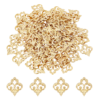 100шт. 201 филигранные соединительные элементы из нержавеющей стали, цветок