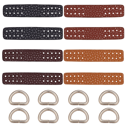 4 сумки 4 цвета искусственная кожа подвесные застежки, с застежками из сплава D, золотой свет