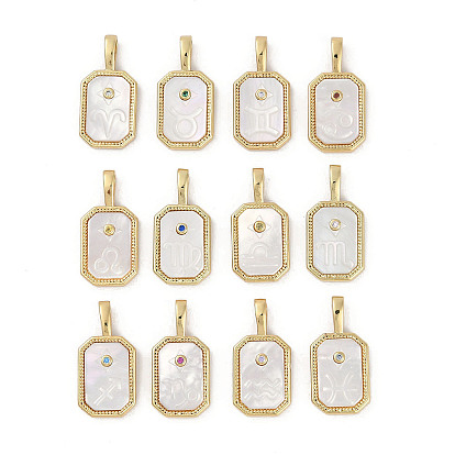 Стойка металлическая латунная микропрофилированная кубическая циркония подвески, с оболочкой, долговечный, без свинца и без кадмия, реальный 18 k позолоченный, щит с двенадцатью созвездиями