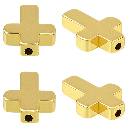 40 латунные бусины шт., стойки покрытие, без свинца и без кадмия, крестик