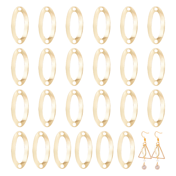 24 шт. латунные подвески для разъемов, без кадмия и без свинца, овальные связи