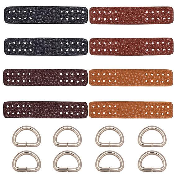 4 сумки 4 цвета искусственная кожа подвесные застежки, с застежками из сплава D, золотой свет