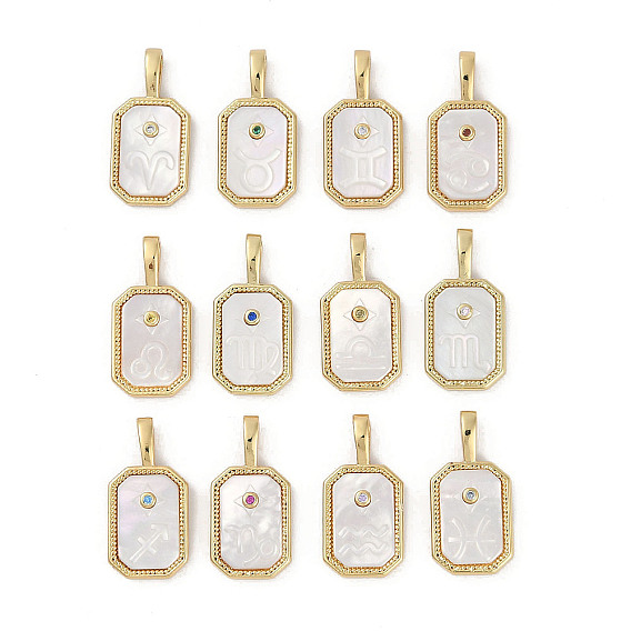 Стойка металлическая латунная микропрофилированная кубическая циркония подвески, с оболочкой, долговечный, без свинца и без кадмия, реальный 18 k позолоченный, щит с двенадцатью созвездиями