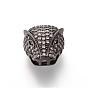 Brass Micro Pave Cubic Zirconia Beads, Animal