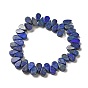 Natural Lapis Lazuli Dyed Beads Strands, Teardrop, Top Drilled